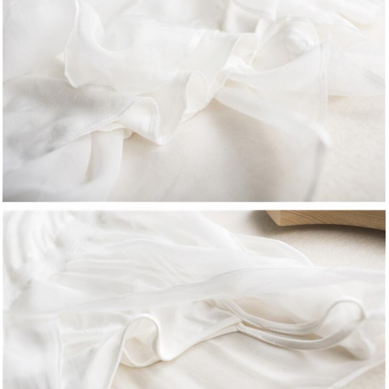 Women 100 Silk dress Beach dress 100% Natural Silk White dress Holiday summer dresses